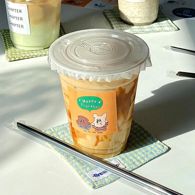Disposable PET Plastic Coffee Cups with Lids