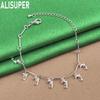 925 Sterling Silber Süßes und Vielseitiges Delfin Dünnes Armband - Bankett Geschenk Schmuck