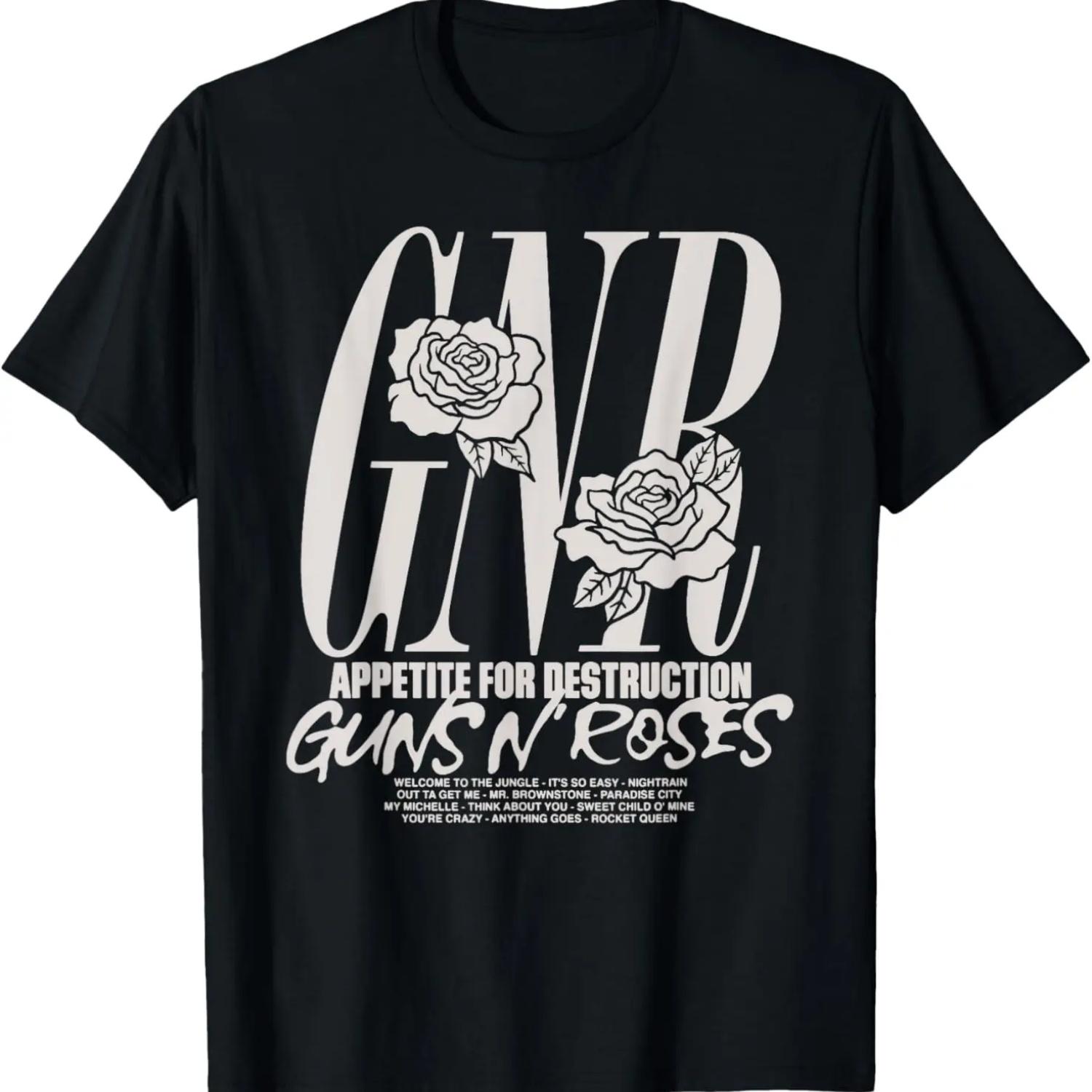 Official Guns N  Roses Appetite Tracks T-Shirt S