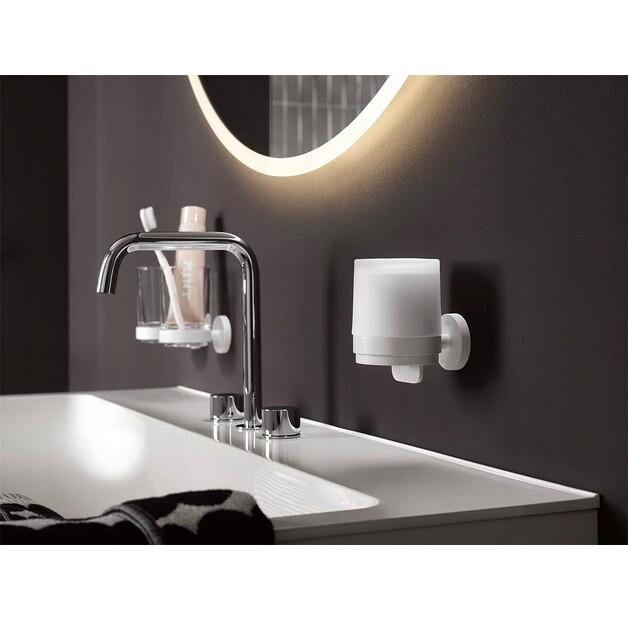 Emco Round Wall-mounted Liquid Soap Dispenser White Matte 432113901
