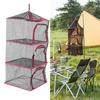 Outdoor Hanging Drying Rack Folding 4 Layers Storage Basket for Camping Picnic Bag Dry Net