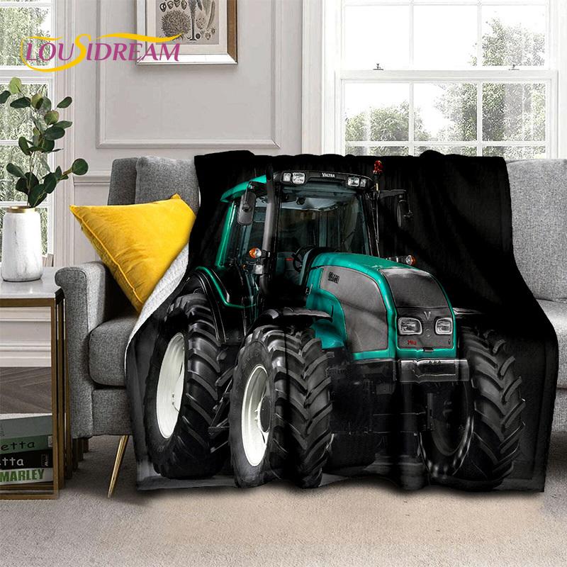 Truck Car 3D Series Retro Tractor HD Blanket,Soft Throw Blanket for Home Bedroom Bed Sofa Picnic Travel Office Cover Blanket Kid