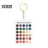Wardrobe Color Matcher 2Pcs Palette Keychain Pendant, Clear Acrylic Season Analysis Swatches Matching Tool Keychain, Card, Gifts for Fashion