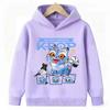KPop Demon Hunter Rumi Derpy Cartoon Hoodie for Boys and Girls, Warm and Thick, Fashionable Casual Top Printed Purple Sweatshirt