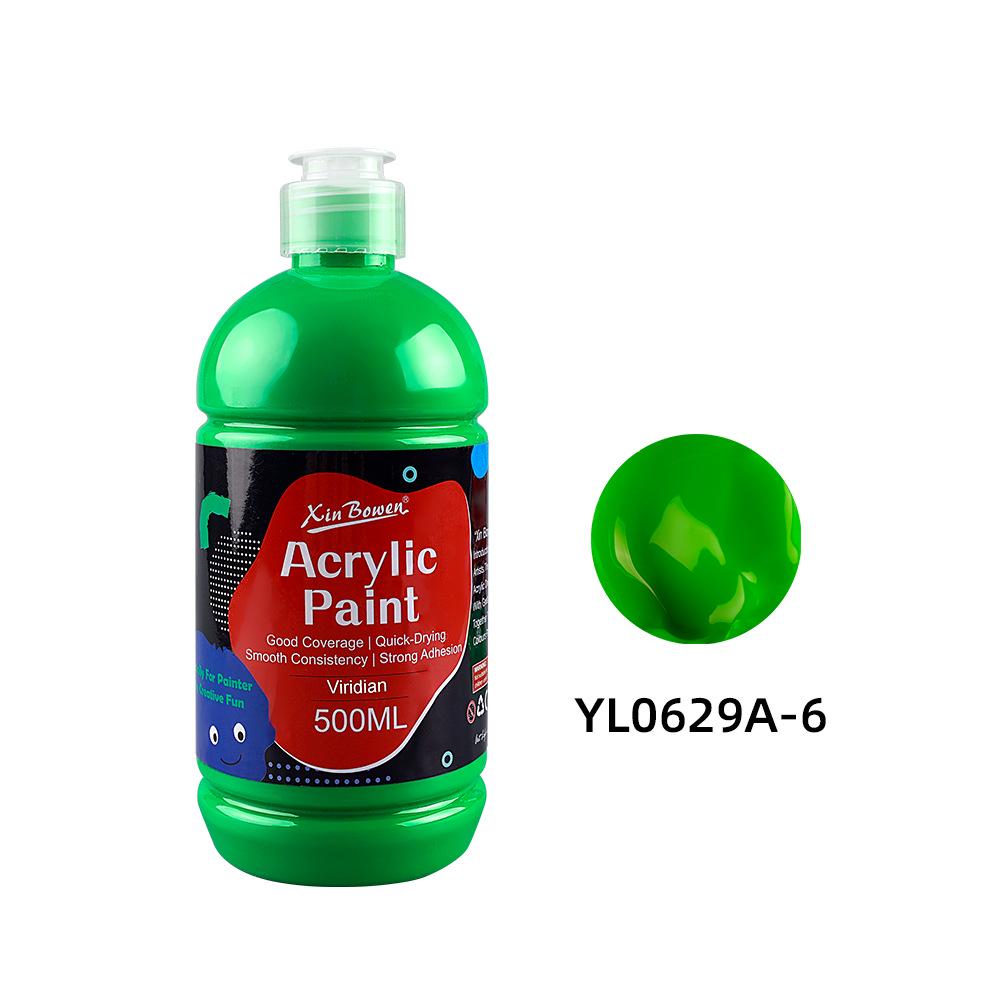 Acrylic Paint Set - 12 Colors, 500ml, Waterproof, Ideal for Art Students and DIY Projects