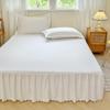 Non-Slip Solid Color Bed Skirt & Peach Skin Mattress Protector
