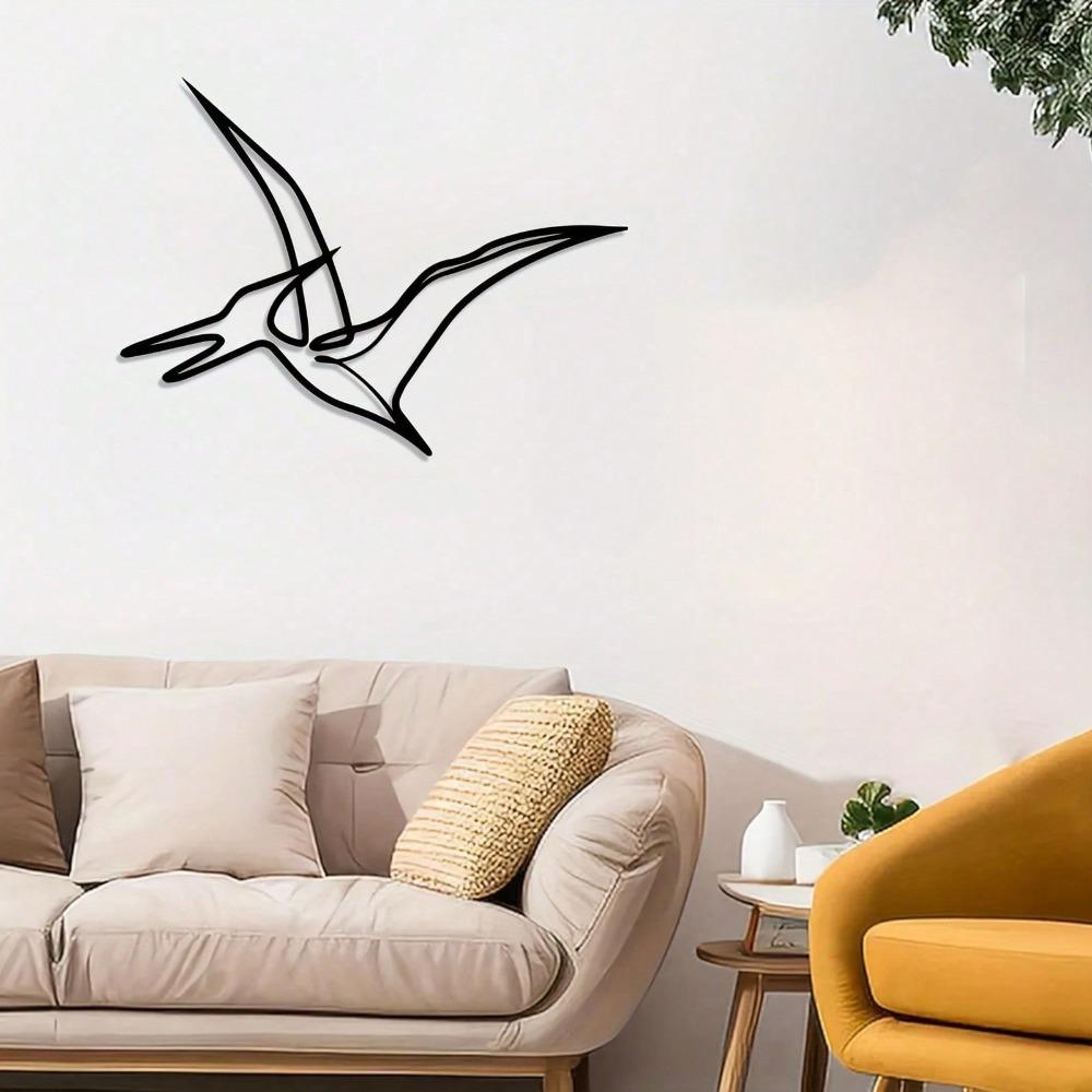 Vintage Pterosaur Metal Wall Art Rustproof Dinosaur Decor Kids Room Holiday Gift
