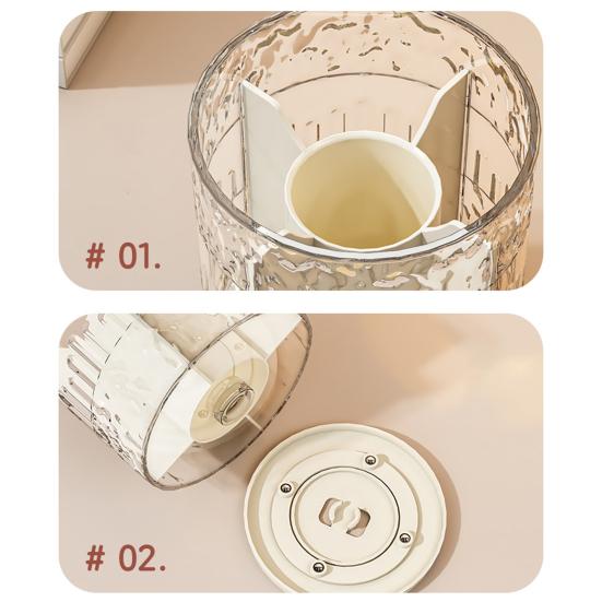 Pen Holder Removable 360-Degree Rotary Design Large Capacity Makeup Brush Container Spinning Pen Stand