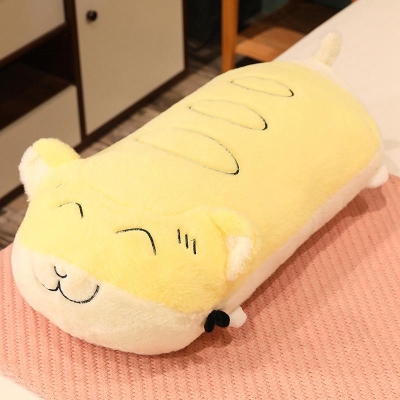 Cute Cute Bread Puppy Dog Throw Pillow Plush Toy Lying Dog Doll Home Sofa Pillow Doll