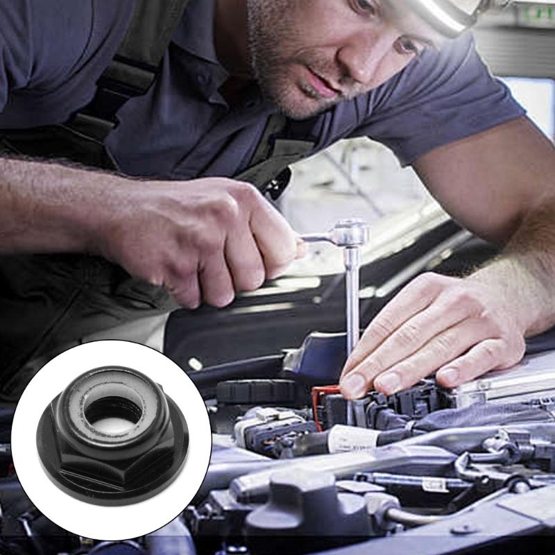 10Pcs Aluminum Flange Nylon Insert Nut Locking Hexagonal Lock Nut Slip Lock Nut For Mechanical Automotive Application
