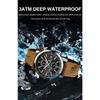 POEDAGAR Functional Luxury Man Wristwatch Date Waterproof Luminous Chronograph Men Watch Male Leather Quartz Watches