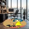 Coraline Printed Round Rug Carpet Chair Rug Area Rug Entryway Doormats,for Office Chair Living Room Bedroom Kitchen Room.