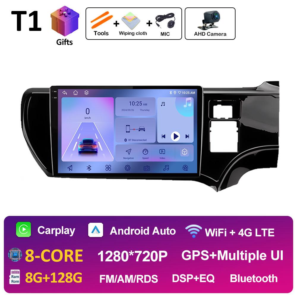 Android Auto Wireless Carplay For Toyota Aqua 2011 2012 2013 - 2017 Bluetooth Car Multimedia Video Radio Player Accessories WIFI