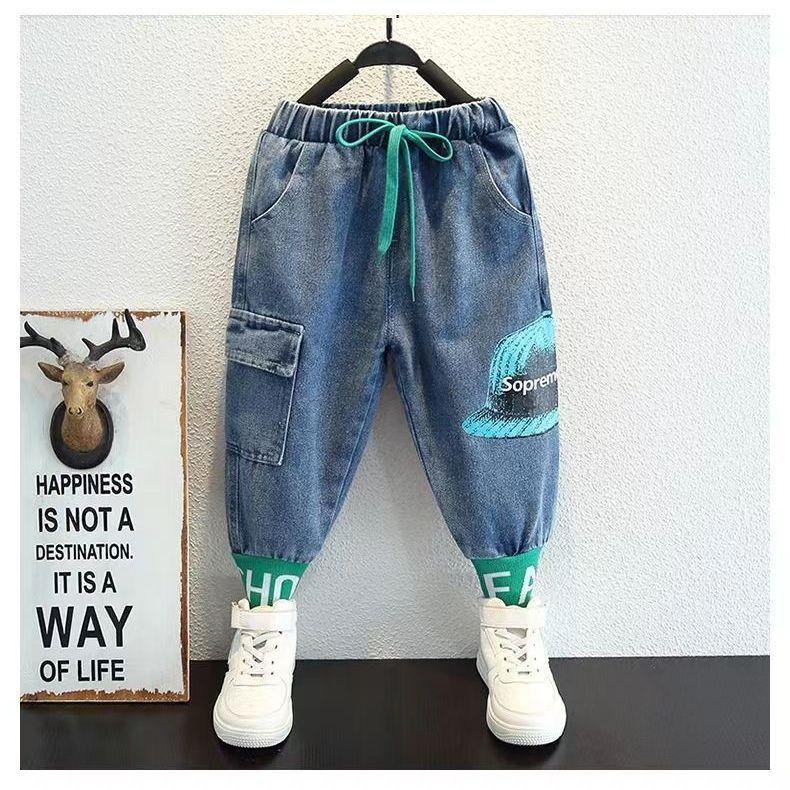 Kids Boys Spring and Autumn Suit Clothing Casual Wear Children's Autumn Sweater Two-piece Boys Fashionable Top