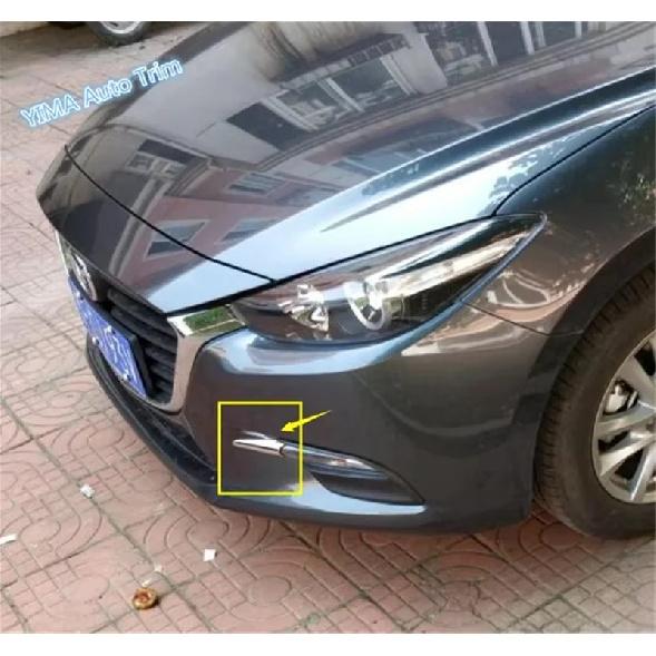 ABS Chrome Front Head Light Lamp Decoration Strips Cover Trim For Mazda 3 AXELA Hatchback Sedan 2017 2018 Interior Accessories
