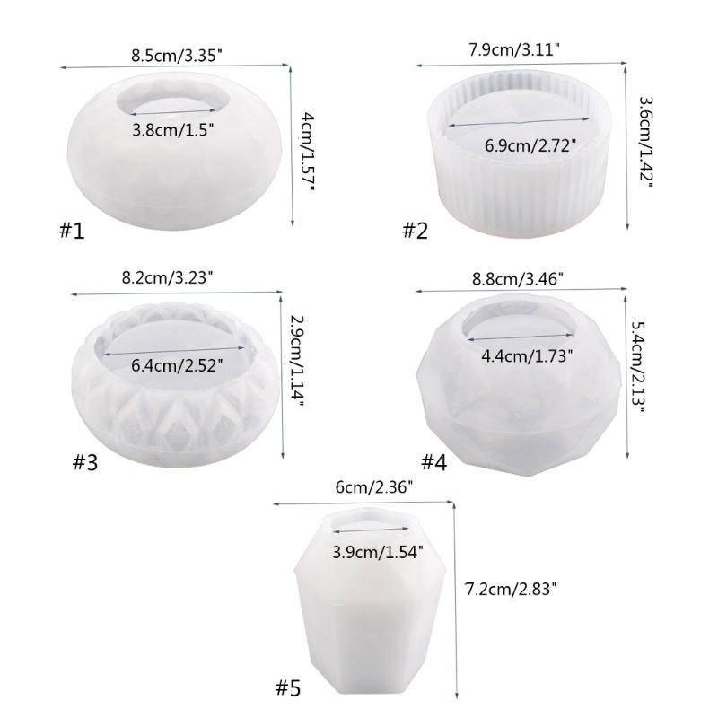 91AC Planter Pot Mould DIY Craft Molds Polygonal Plant Molds Handmade Craft