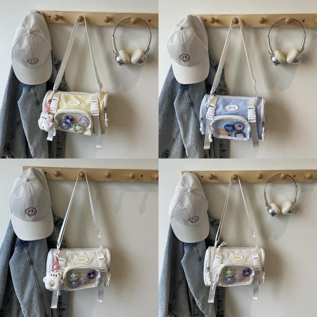 Classic Canvas Crossbody Bag For Casual Travel With Multiple Pockets For Girls