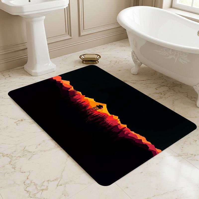 Forest Fire Living Room Nonslip Area Rug Soft Carpet For Bedroom Game Playroom Sofa Office Home Decor Doormat Christmas Gift C929860