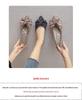 Spring 2025 Women's Rhinestone Bow Pointed Toe Loafers, Sizes 41-43