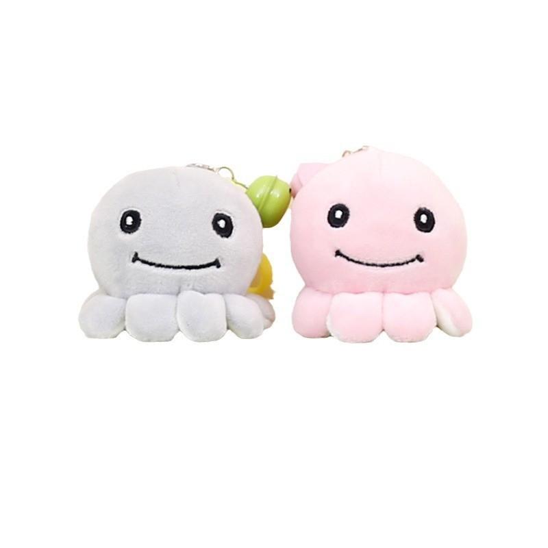 Adorable Bell Octopus Plush Keychain Soft And Cuddly Stuffed Animal Toy For Couples