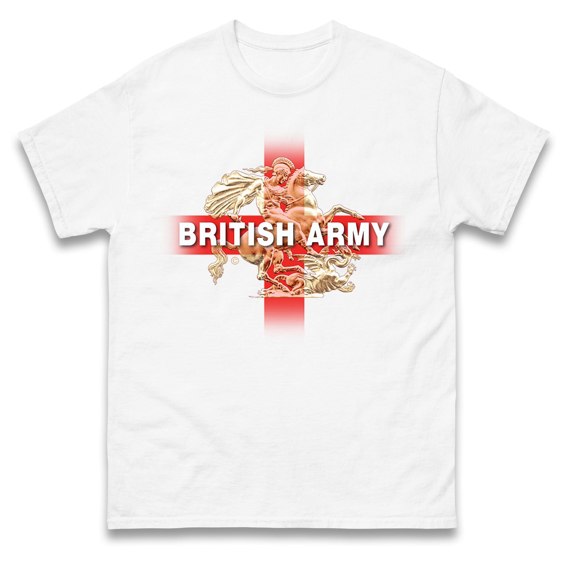 British Army St George & The Dragon T-Shirt Womens Tops Tees 4XL