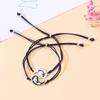 Yin And Yang Bracelet Women Men  Nationality Enamel Tai Chi Gossip Fish Woven Friendship Couple Bracelet