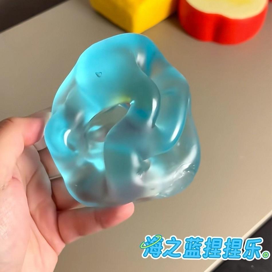 Squishy Green Apple Stress Ball Soft Fidget Sensory Toy Slow Rebound Squeeze Toy For Adults Christmas Gift Relieve Stress