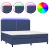 VidaXL Sommier à Lattes de Lit avec Matelas et LED, Lit Rembourré avec Tête de Lit, Lit Double, Lit Adulte de Chambre, 3134827