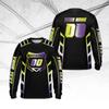 Custom Name Number Gradient Motocross Jersey Long Sleeve Racing Shirt Personalized Text Dirt Bike Sports T Shirts For Men Women