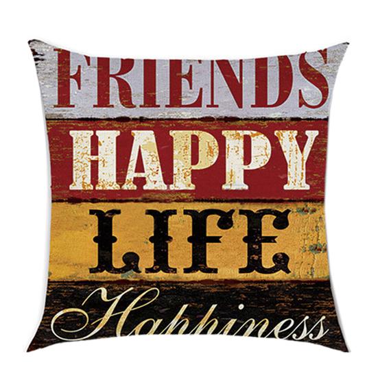 Mediterranean Letter Home Love Pillow Case Cushion Cover Sofa Bed Car Decoration