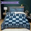 Chess Pattern Bedding Uilt Set Uilt Cover Pillowcase Home Decoration Birthday Gift (1 * Duvet Cover + 2 * Pillowcase Without Core)