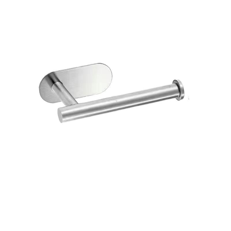 Vintage Style No-Punch Stainless Steel Toilet Paper Holder and Storage Rack.