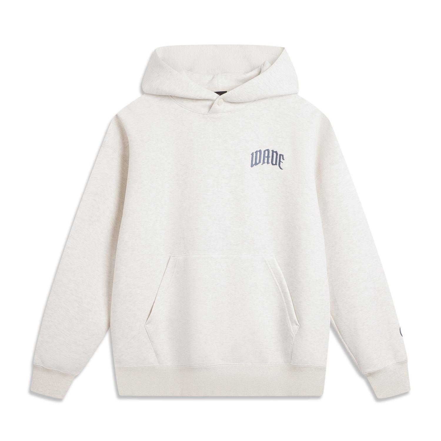 Li Ning Sweatshirts Men s Heather Gray Tile Gray Hooded Moderate Regular AWDV727-5 3XL