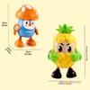 Brinquedos Musicais Interativos de Balanço e Dança para Crianças Pequenas Robô Caminhante de Maçã, Cogumelo, Pinguim Com Luzes Desenho Animado Infantil Brinquedo Divertido para Festa