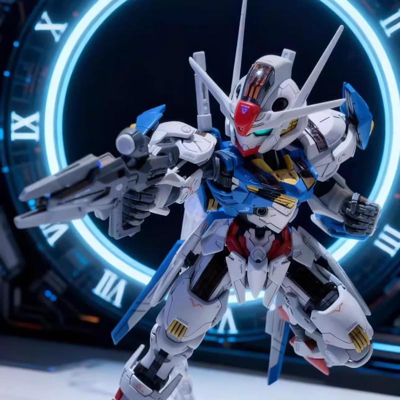 MGSD Aerial 3 Colors Assembly Model Kit Gunpla Action Figures With Halo Floating Cannon Mercury Witch Chibi Mecha Toy Boys Gifts