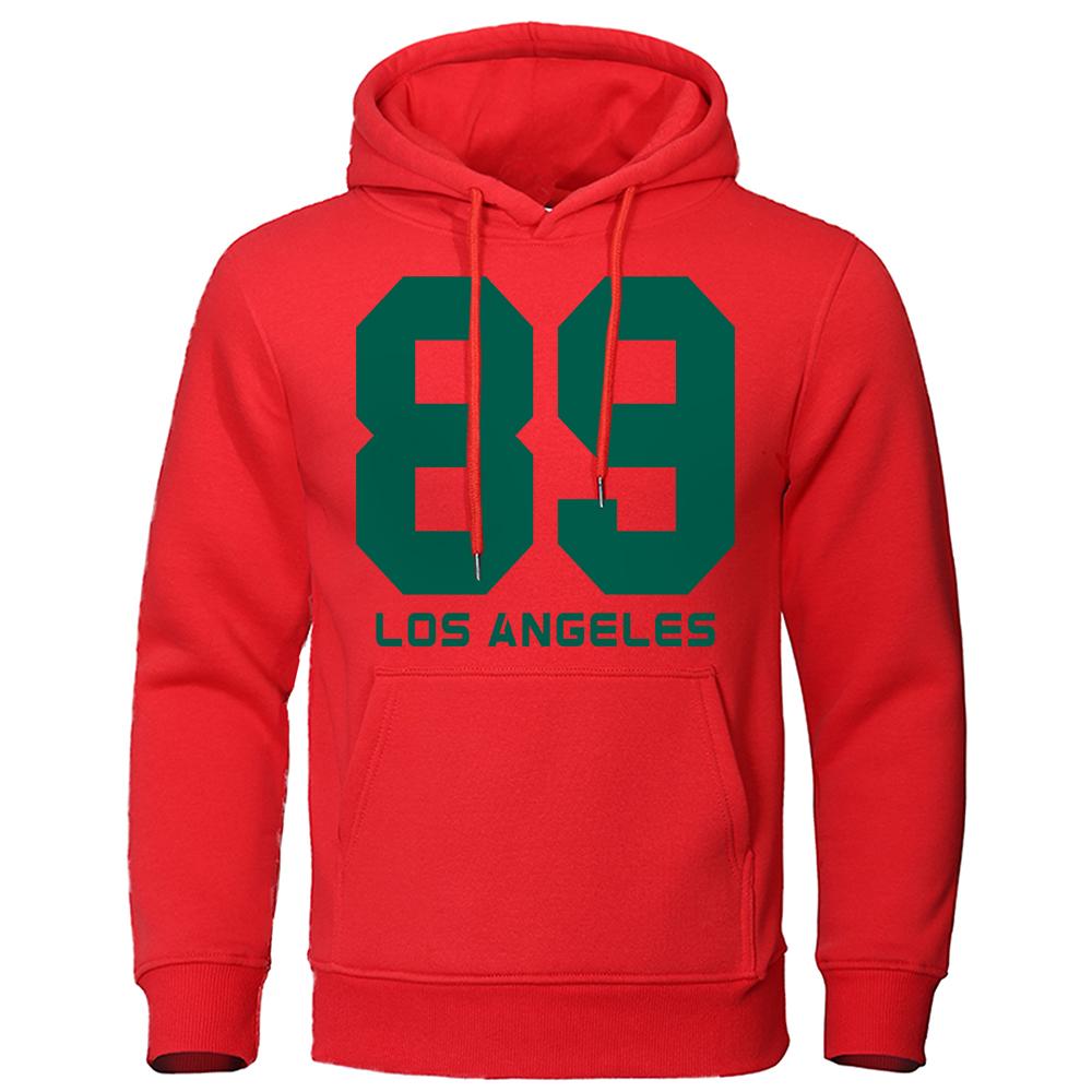 Hip Hop Street 89 Los Angeles Printing Hoodies Man Oversized Cotton Clothes 2023 New Spring Streetwear Fleece Soft Couple Hoody