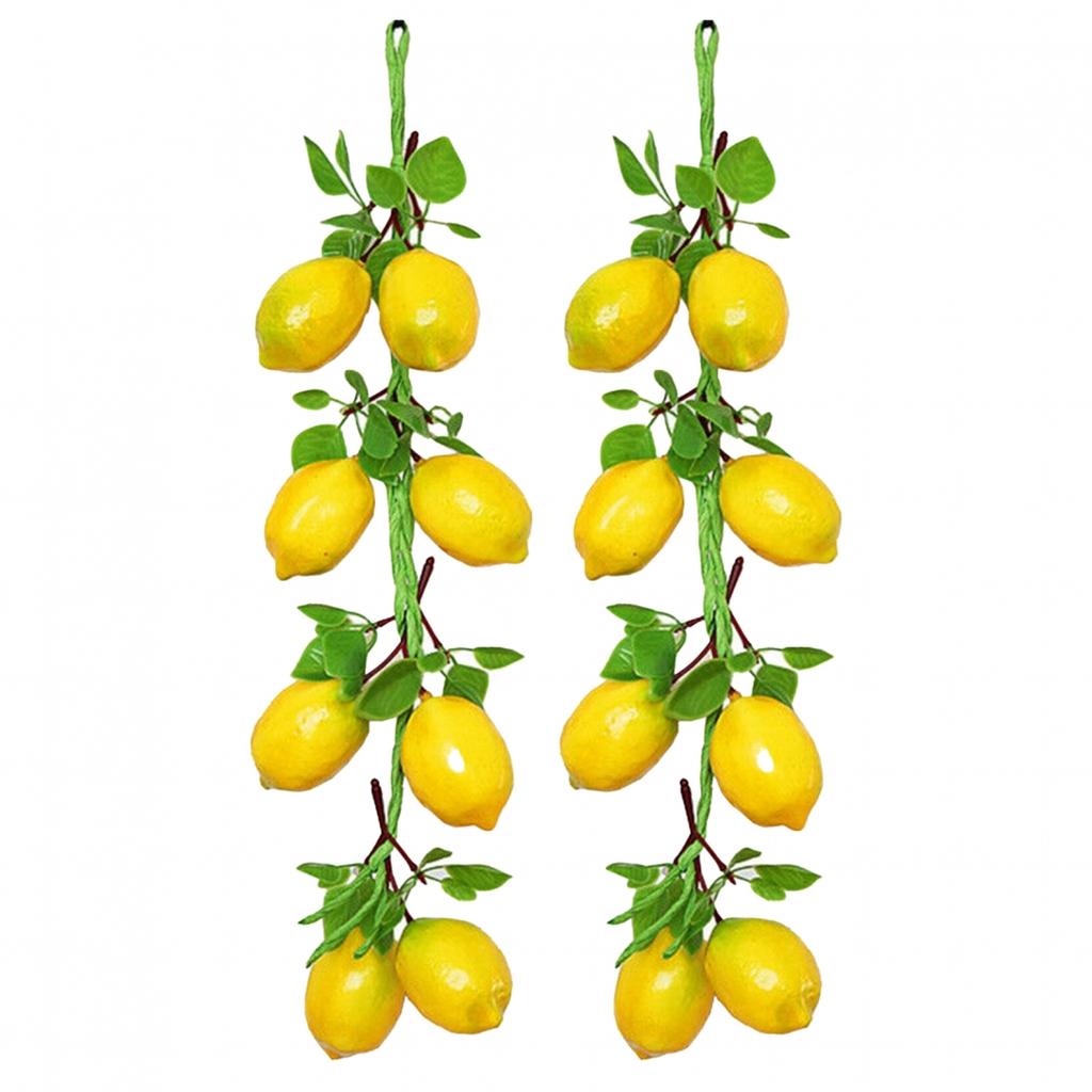2-Strings 52cm Lemon Modle Artificial Fruit Home Garden Wall Hanging Ornaments