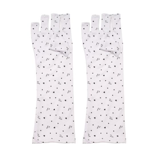 1 Pair Nail Lamp Gloves Super Soft UV-Resistant Elastic Breathable Lint Free Sun Protection Polyester Fiber