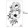 Black Butterfly Owl Sunflower Set Water Transfer Simulation Temporary Tattoo Sticker
