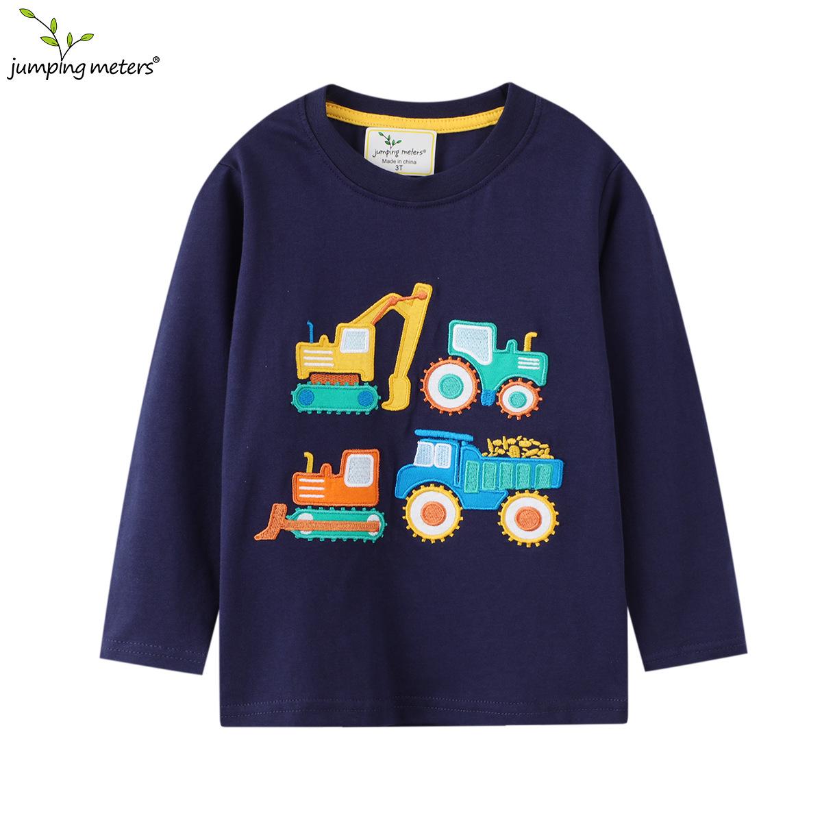 Cartoon Boys Long Sleeve Pullover T-Shirt - Spring & Autumn Style, New Trendy European & American Kids Top 5T