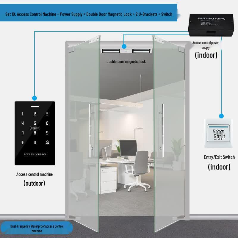 K31 Dual-Band WiFi Waterproof Access Control & Time Attendance System CN plug (adapter included)