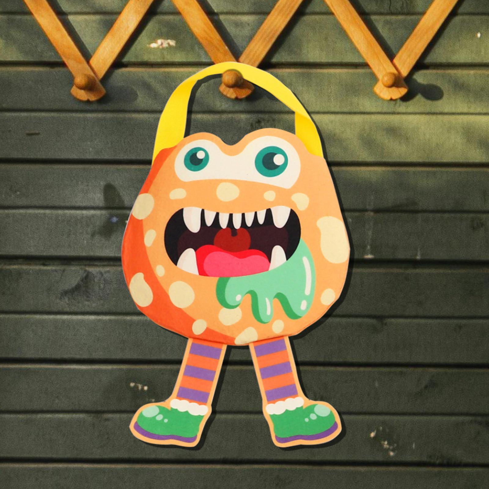 

Сумка для конфет на Хэллоуин, многоразовые нетканые сумки-тоут, конфеты One Size жёлтый