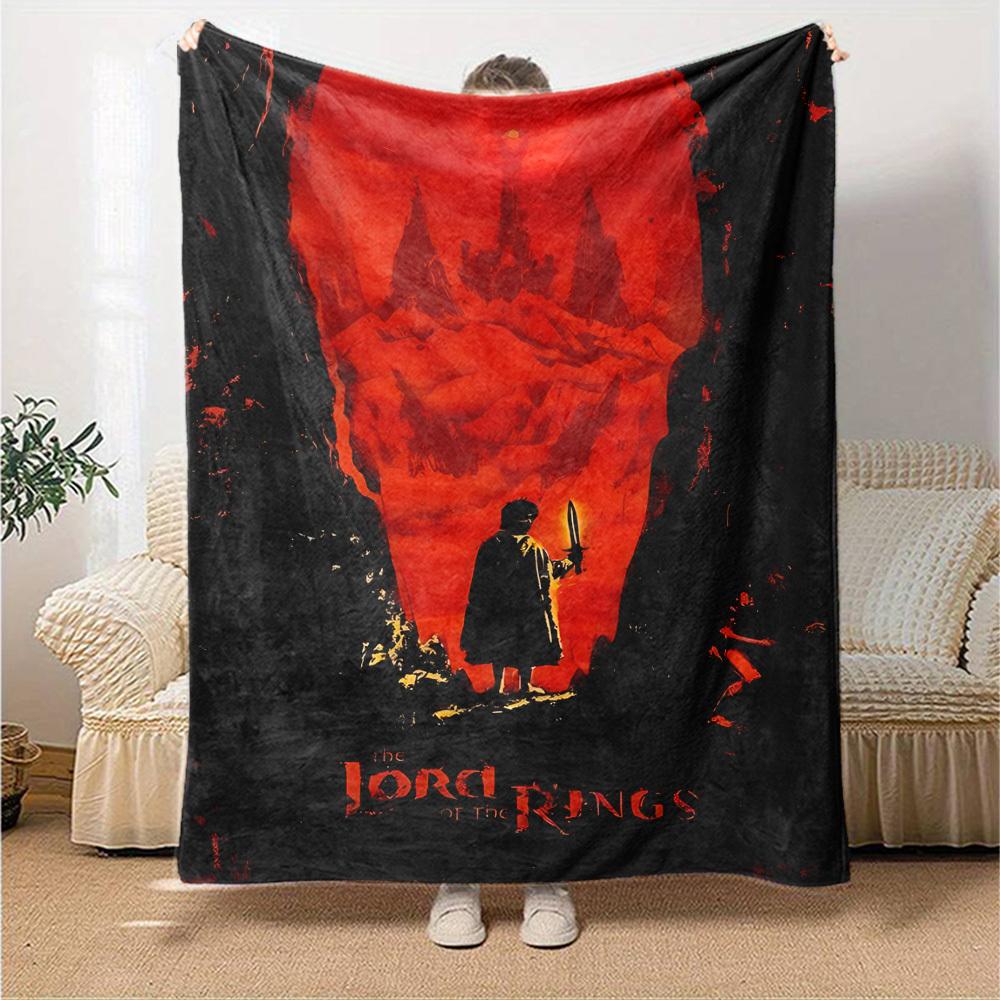 1pc The Lord of the Rings Flannel Blanket Soft Warm Throw for Home, Office, Travel, All-Season Cozy Bedding GiftL1073