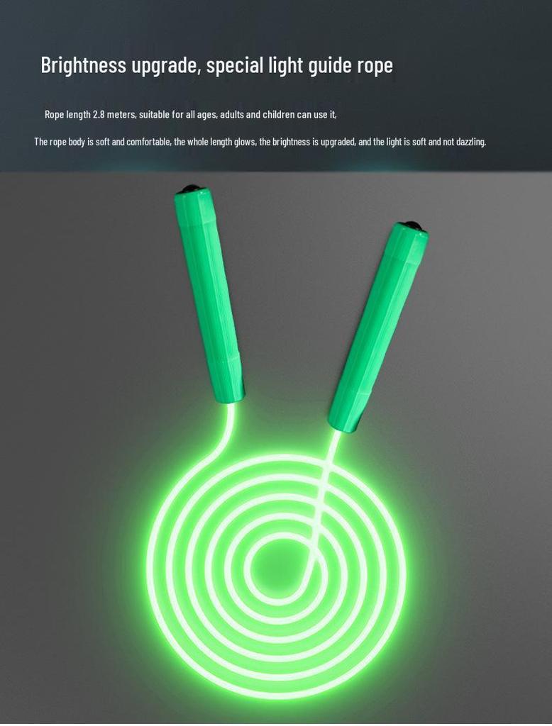 Luminous LED Fiber Optic Skipping Rope for Kids & Adults - Dazzling Colorful Light for Outdoor Evening Fun