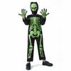 Kids Fancy Dress Up Cosplay Party Bodysuit Role Play Jumpsuit Kids Halloween Costumes Scary Skeleton Costumes for Kids