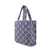 Tory Burch T Monogram Double T Logo Diamond Pattern Large Capacity Commuter Tote Bag Women Tote Navy-Blue 149296-405