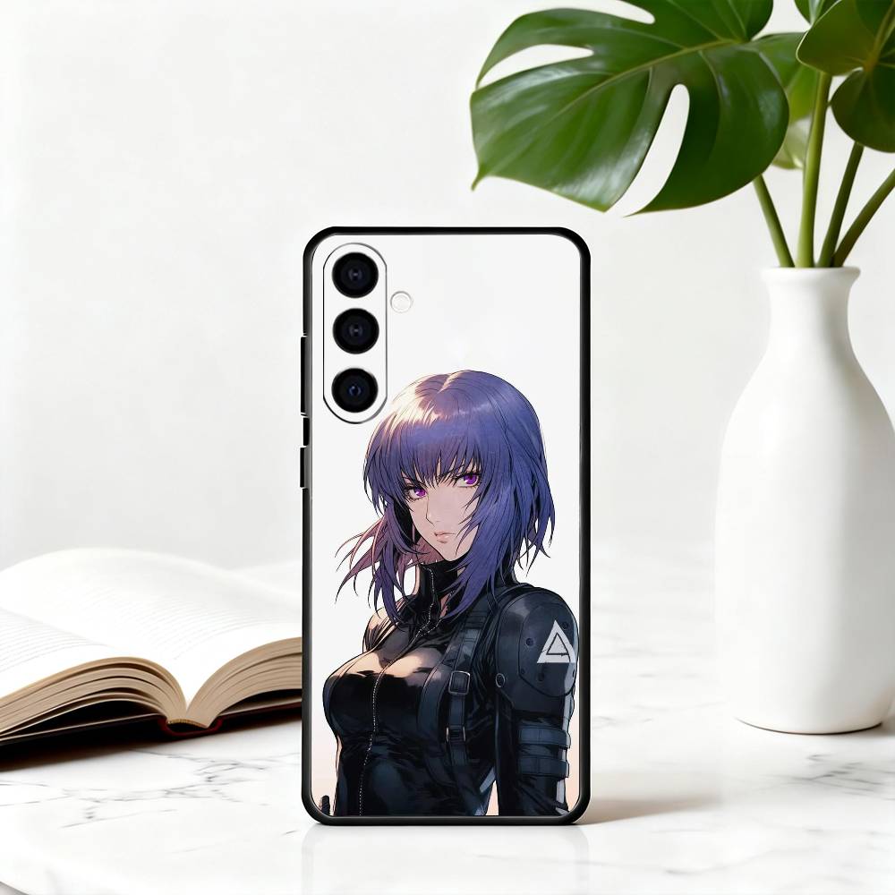 G-Ghost M-Motoko K-Kusanagi S-Shell Phone Case For Samsung Galaxy A73,A72,A71,A70,A53,A52,A51,Soft Silicone Black Cover