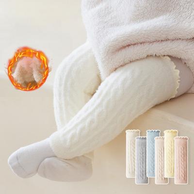 Baby Stulpen Rüschensaum Unisex Lange Kniestrümpfe Winter Thermische Beinwärmer Leggings für Neugeborene Säuglinge Kleinkinder Kinder Mädchen Jungen 0-3 Jahre