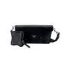 Classic Print Logo Faux Leather Shoulder Crossbody Clutch Bag Small Unisex Bags Black MYZEAAK04BK001