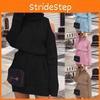 Premium Quality Autumn And Winter Mid Length High Collar Off Shoulder Sweater Dress Mini Dress For Effortless Style